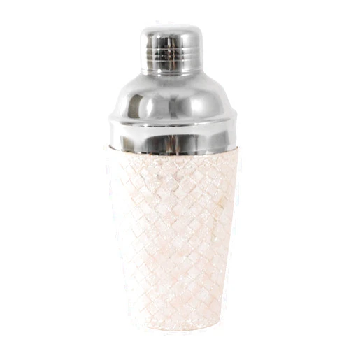 Sol Living Deluxe Cocktail Shaker - Professional Barware - Stainless Steel Bottle for Bartenders with Strainer - Dishwasher Safe, Leak Proof, Easy Open - Home, Commercial Bars - Pink Leather, 17 oz
