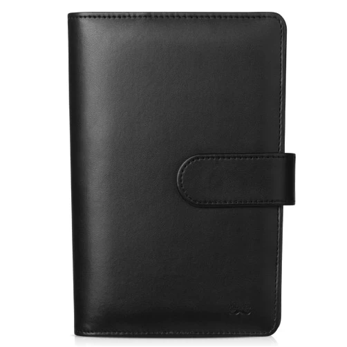Mr. Pen- Planner Binders,A6, Black, Leather Notebook Cover, Composition Notebook Cover Refillable, Wallet Binder, Planner Binder 6 Ring, Leather Ring Binder, Refillable Notebook Binder