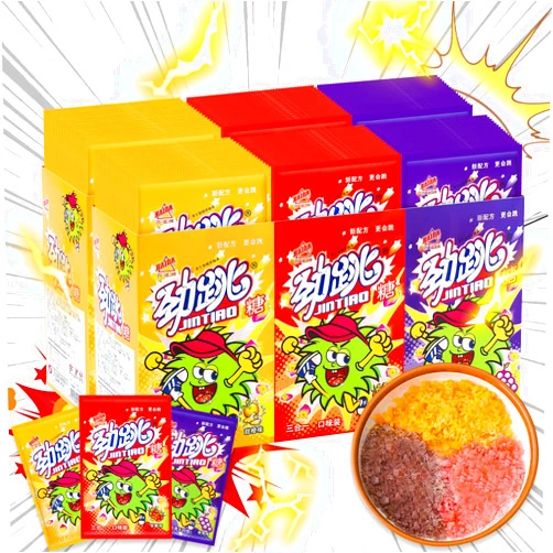 QJXSJDU Popping Candy 60 Pack Assorted Flavors Variety - Strawberries&Oranges&Grapes Classic Bulk Pop Rocks Individually Wrapped Halloween Snacks for Party Family School