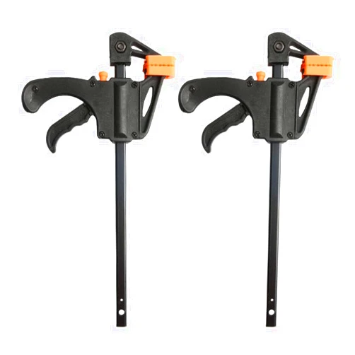 Ximimark 2 PCS 4inch Bar F Clamps Clip Grip Quick Ratchet Release Woodworking DIY Hand Tool Kit
