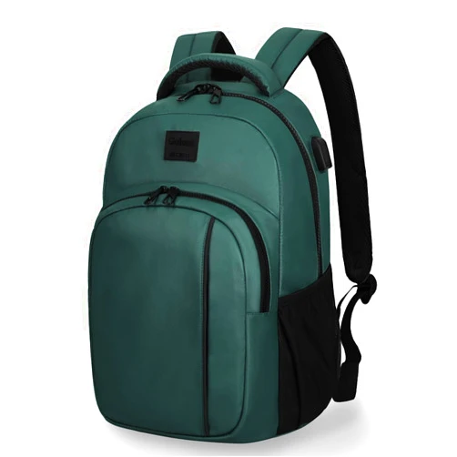 Goloni 15.6 Travel Laptop Backpack with USB Charging Port, Men Man Women Back Pack,Work,Casual College,High Schol Book Bag for Teens Lightweight Waterproof Casual Notebook Bag,Green