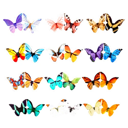 BLISSIQUEE Magnetic Bookmarks, 12Pcs Magnet Page Markers Foldable Page Clip with 24 Unique Butterfly Patterns, Cute Book Marks for Students Teachers School Home Office Reading Stationery Supplies