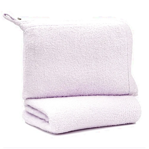 KASHWÉRE Solid Travel Blanket in Zipper Pouch, Use as Mini Throw or Pillow (Iris)