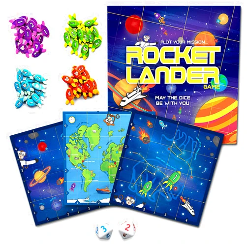 Griddly Games RocketLander: The Ultimate STEM Board Games for Kids 8-12 | Boost Critical Thinking & Problem-Solving Skills | Mensa-Winning Strategy Game | Math & Educational Games for Kids Ages 8-12