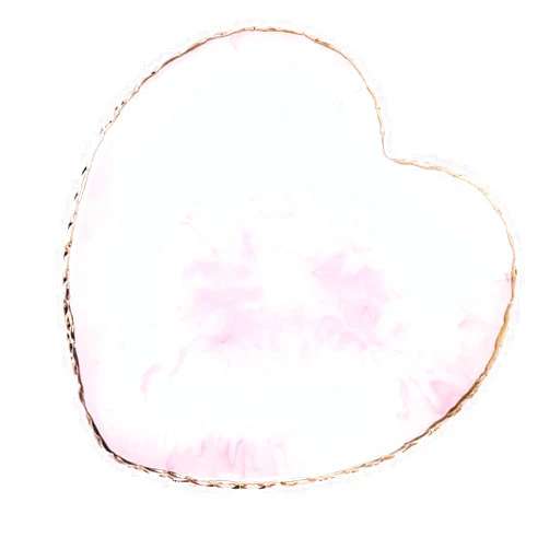 Sibba Resin Nail Art Palette Nail Mixing Palette Polish Color Mixing Plate Golden Edge Nail Holder Display Board Heart Shape Cosmetic Mixing Tools (Pink)