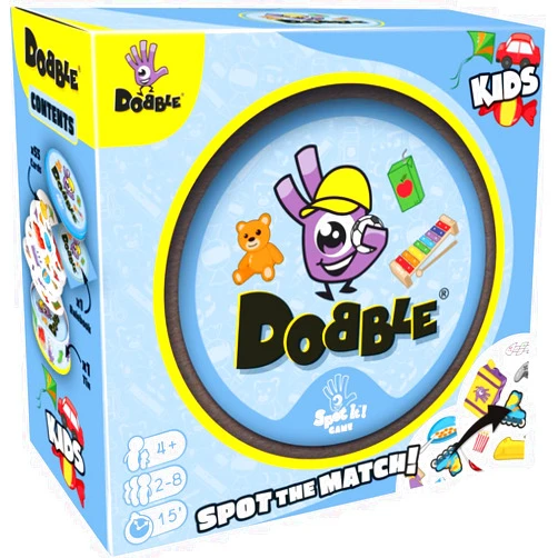 Asmodee | Dobble Kids | Card Game | Ages 6+ | 2-8 Players | 15 Minutes Playing Time