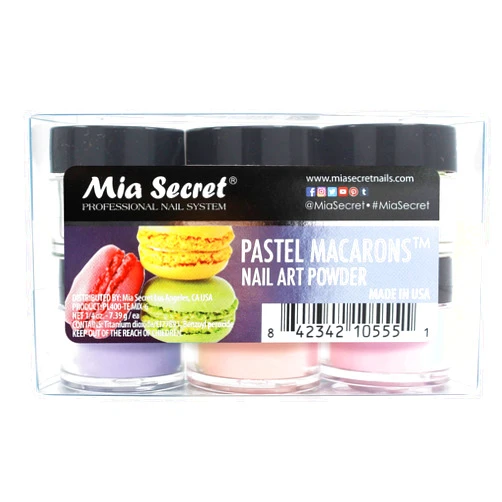 Mia Secret Pastel Macarons Nail Art Powder 6 pc Set