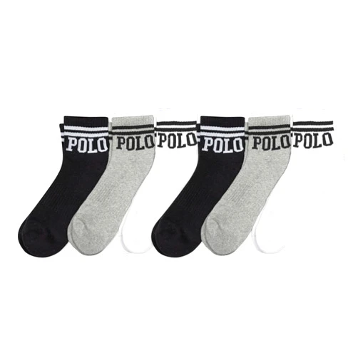POLO RALPH LAUREN Men's Athletic Performance Cotton Ankle Socks-6 Pair Pack-Moisture Wicking Mesh