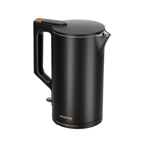 Intasting Electric Kettle, High Capacity 1.5L 1500W Fast Heating Double Wall Stainless Steel BPA-Free Auto Shut Off Boil Dry Proof Kettle Perfect for Tea and Coffee -Black
