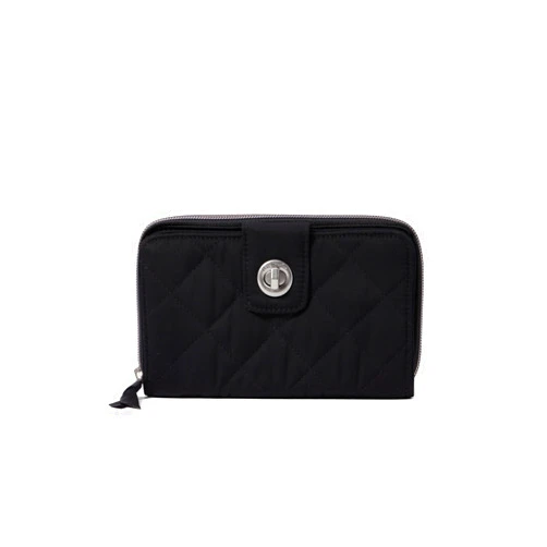 Vera Bradley Women's Performance Twill Turnlock Wallet With RFID Protection