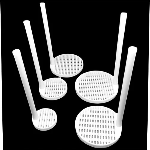 LEINZZO PTFE Cleaning Support Holder, ITO/FTO/Silicon Wafer/Conductive Glass, PTFE Cleaning Rack (Diameter 45mm for 100ml Beaker, Slot Width 1.5mm)