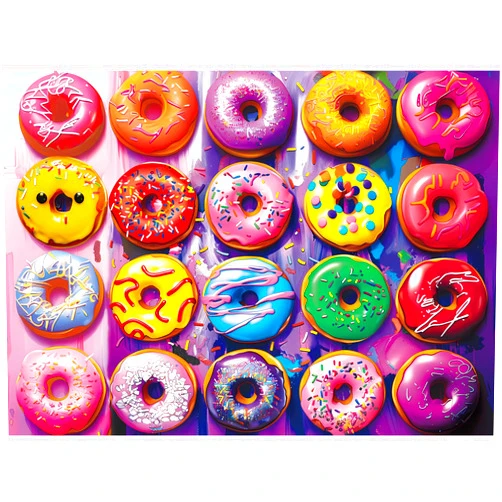 Nitktaia 500 Pieces Puzzles for Adults–Colorful Donuts Puzzle for Adults Elderly–Recycled Paper Jigsaw Puzzle 500 Pieces–Glossy, Sturdy Pieces Challenging Family Game Great Gift Idea (20.5x15in)