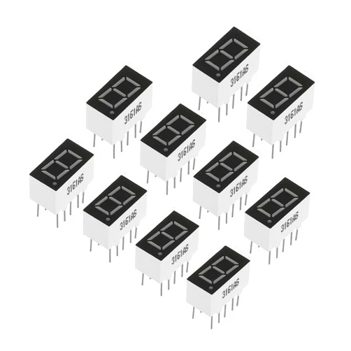 PATIKIL LED Display Digital Tube, 10 Pack Common Cathode 7 Segment 10 Pin 1 Bit 2.1V 0.36