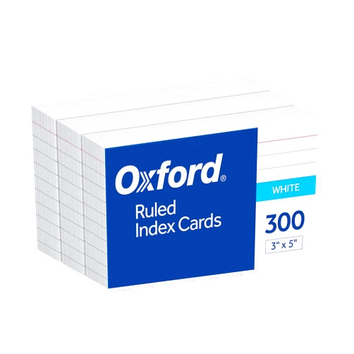 Oxford Ruled Index Cards, 3