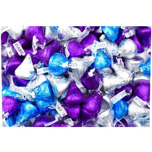 KLICKERS Hersheys Kisses Milk Chocolate and Dark Chocolate Mix 1 lb Bag (16 oz Approx 100 kisses) best way to treat yourself, and friends (16 OZ)