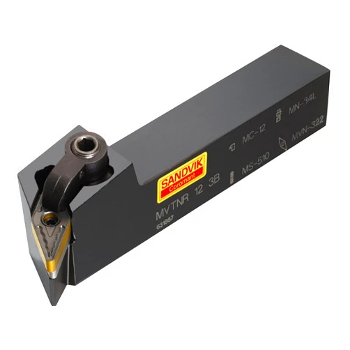 Sandvik Coromant MVTNR 12 3B Turning Insert Holder, Square Shank, Steel, External, Lever Lock, Right Hand, 3/4