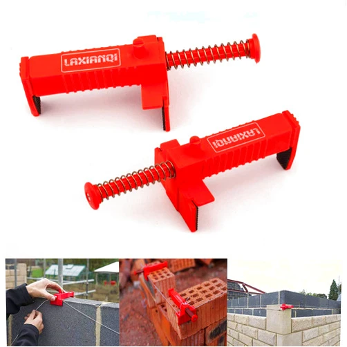 Tom tool LXQ 3.5-4.7 Inch Brick Line Clips Line Runners Sold in Pairs,Red