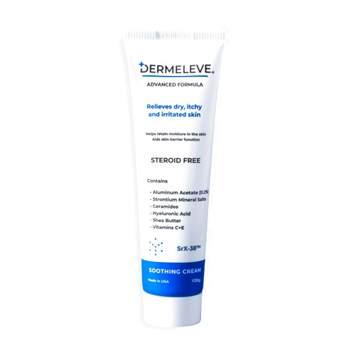 Dermeleve Steroid Free Anti-Itch Cream | Extra Strength for Psoriasis, Seborrheic Dermatitis, Viral Rash, Bug Bites, Allergy, Chronic Hives, Neuropathy (Nerve) | Full Body Itch Relief | 120g (1 Pack)