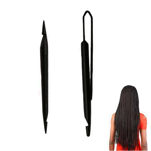 NentMent 2 Pack Loc Interlocking Tool Double Ended Dreadlock Crochet Hooks Dreadlock Retightening Tool Kit Dreadlock Crochet Needle for Locs Sisterlock Interlocks Hair Styling Hippie Dreads Microlocks