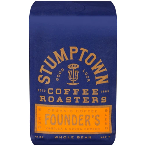 Stumptown Coffee Roasters, Medium Roast Organic Whole Bean Coffee - Founder's Blend Bag with Flavor Notes of Vanilla and Cocoa Powder, 12 Ounce (Pack of 1)