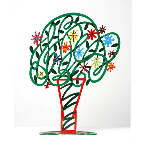 Gerstein Design David Gerstein Green Bouquet Metal Cutout Sculpture