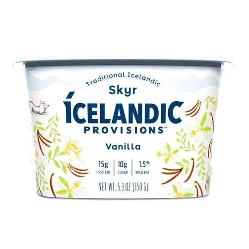 Icelandic Provisions Vanilla Skyr Yogurt, 5.3 Ounce (Pack of 12)