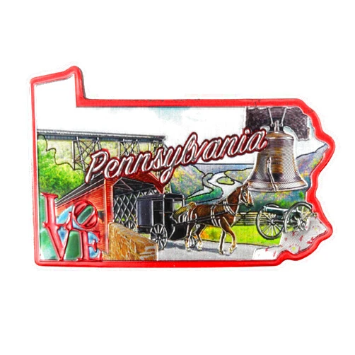 Mad Mags Pennsylvania Magnet, Collectible Souvenir Keepsake - 2.5 x 1.5 Inches
