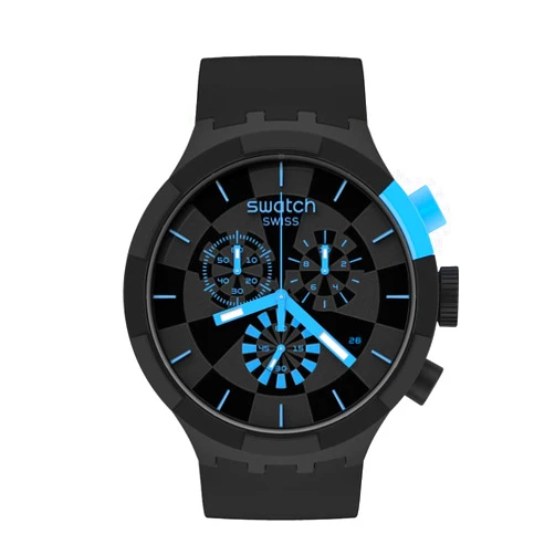 Swatch CHECKPOINT BLUE Unisex Watch (Model: SB02B401)