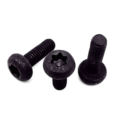 DINGGUANGHE-Lag Bolts Lag Bolts 50pcs M2 M2.5 Black Steel GB2672 Six-Lobe Torx Pan Head Screw Six Lobe Round Button Head Bolt Metric Thread Tap Bolts (Color : 8mm, Size : M2.5 50pcs)