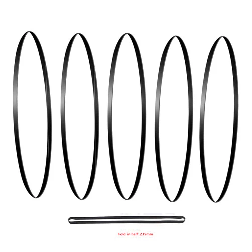 Generic 5 Pieces Turntable Belt Different Specifications Machine Recorder Rubber Belt for Repair Replacement Maintenance Most Kinds of Belt-Driven Turntables, Fold in Half Length 235mm, Diameter 150MM