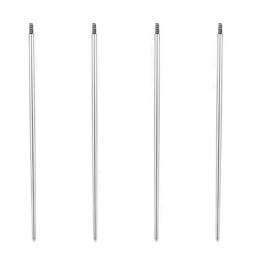 AccGin 4Pcs 316L Surgical Steel Piercing Taper Insertion 16G 18G 20G External/Threadless/Internal Thread Bar Taper Insertion Pins Pop Taper Piercings Kit for Ear/Nose/Lip/Eyebrow/Belly/Nipple/Tongue Piercing Changing Tool Stretcher Body Piercing Kit Assistant Tool
