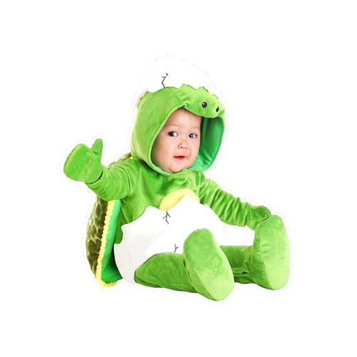 Fun Costumes Hatching Infant Turtle Costume - Jumpsuit, Egg Shell, Turtle Shell, Foot & Hand Covers