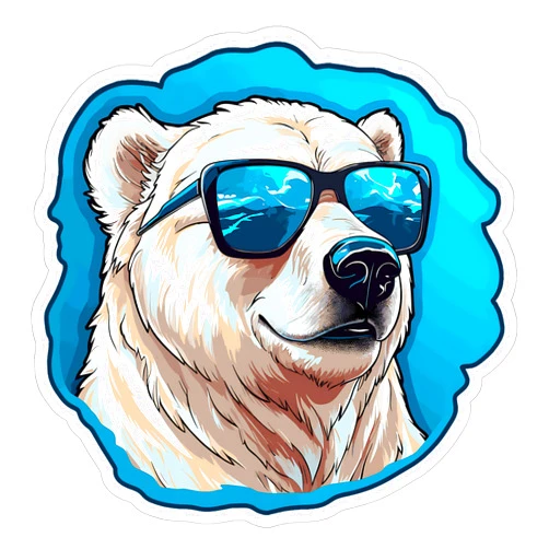 No Thorns Media Polar Bear Sticker Decal Vinyl Small Waterproof for Water Bottle Mug Passport Book Scrapbook Notebook Laptop Tumbler Skateboard Computer Phone Funny Gift Car Stickers ID44990