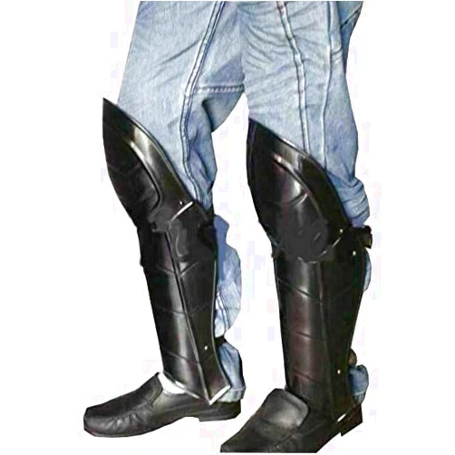 ARTIZANSTORE Medieval Gladiator Greaves Leg Guard Armor Set, Knight Crusader Steel Leg Armour, Gothic Medieval Knight, Halloween Warrior Medieval Costume