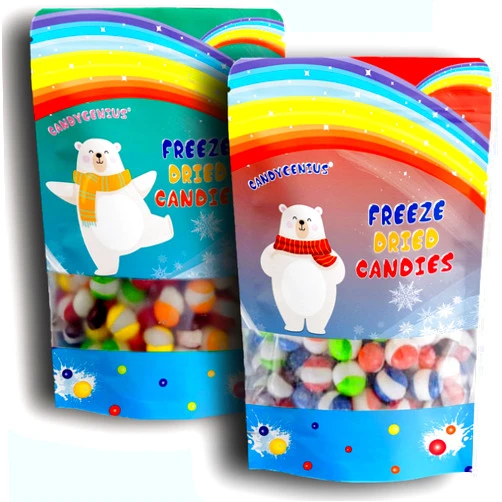 CANDYGENIUS Freeze Dried Skittles Original fruit and Freeze Dried Berry Skittles 10 oz per bag