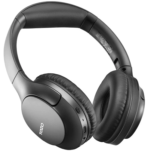 TOZO Bluetooth 5.4 Over Ear Headphones, ENC Call Noise Cancelling Mic, Foldable Wireless Headset, 70H Playback, Deep Bass Stereo Sound, Customizable EQ via Button & App, for Travel and Home, Upgraded