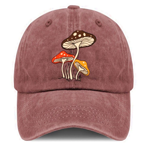 Hclnaoh Cowboy Baseball caps Cute Mushroom Baseball Cap Men Cotton Running Hat