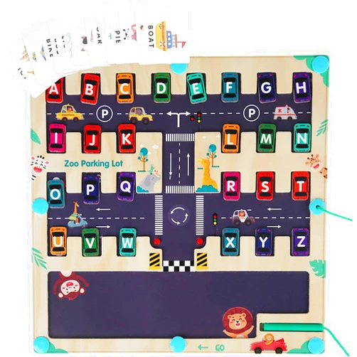 Lewedo Number Maze Toys - Magnetic Alphabet Maze Toys, Wooden Acrylic Puzzle Montessori Toys for 3+ Year Old, Best Birthday for Kids