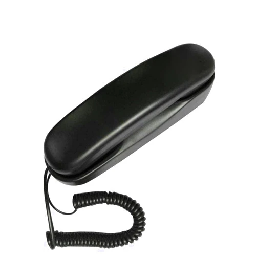 TelPal Trimline Corded Phone Black Slim Landline Corded Phone for Seniors Desk/Wall Mountable Telephone Home