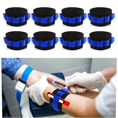 Lusofie 8 Pcs Phlebotomy Tube Holder Wristband Blood Collection Tubes Blood Draw Practice Kit Phlebotomist Accessories