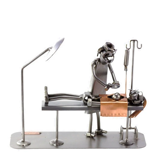 Steelman24 Plastic Surgeon Sculpture Nuts and Bolts Handmade Ornaments Made in Germany Metal Figurine