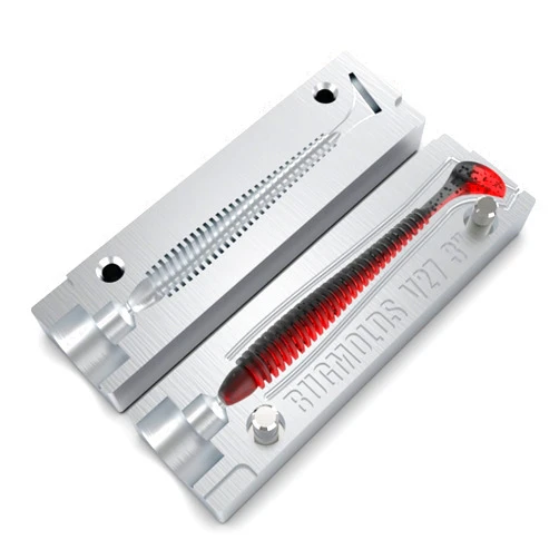 Generic Aluminum Injection Soft Plastic Lure Mold for Fishing Impact Paddle Tail Swimbait Single Cavity