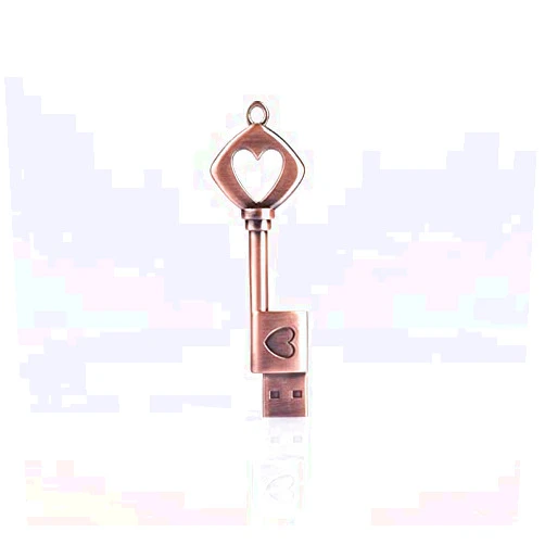 SUNJIANG Cute USB Flash Drive, Metal Love Heart Key Shaped Pen Drive Keychain USB Stick Wedding Memory Stick 32GB Thumb Drive Funny USB2.0 Gifts for Wedding/Photography/Anniversary