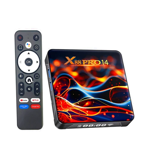 GREALT Android TV Box, 2025 Upgraded Android Box 14.0 2GB RAM 16GB ROM Support Dual-WiFi 2.4G/5G WIFI6 3D HDR10+ BT5.0 Smart TV Box with Voice Remote Control