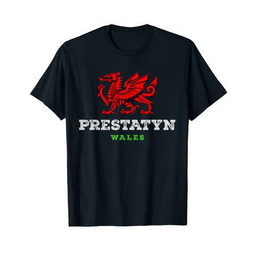 Wales Cymru Vintage Dagon Designs Prestatyn Wales Welsh Dragon Flag Vintage T-Shirt