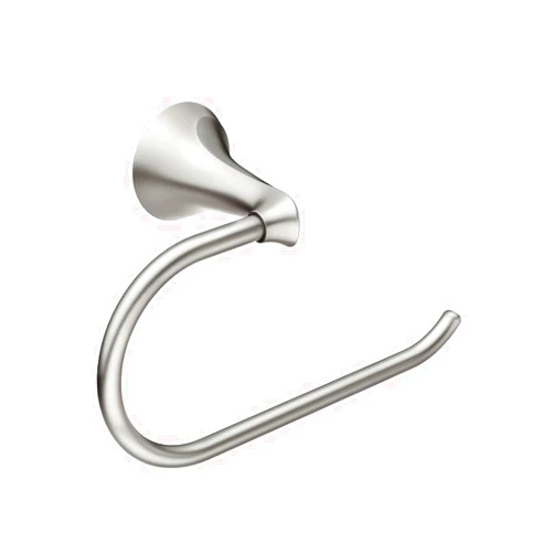 Moen Darcy Single Post Toilet Paper Holder with Press and Mark in Brushed Nickel