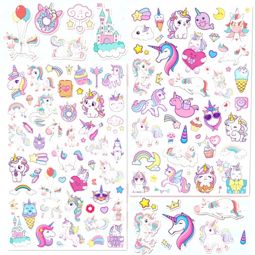 LINAYE 24 Sheets Unicorn Stickers for Kids Girls, 1100 PCS Cute Unicorn Stickers for Scrapbooking,Water Bottles,Envelopes,Gifts Pink Unicorn Stickers for Girls Unicorn Party Favors Supplies