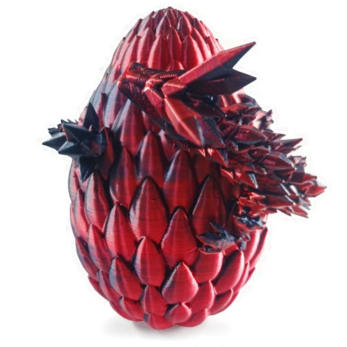 Conoelan 3D Printed Dragon Easter Egg Dragon Inside Fidget Toys for Adults, 3D Printed Articulated Dragon, Home Office Decor Executive Desk Toys Posable Flexible Crystal Dragon Toys