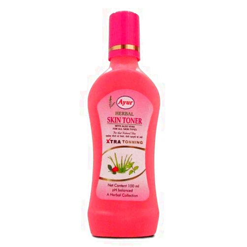 Ayur (Pack Of 2) AYUR HERBAL SKIN TONER WITH ALOE VERA FOR ALL SKIN TYPES XTRA TONNING 100ml New