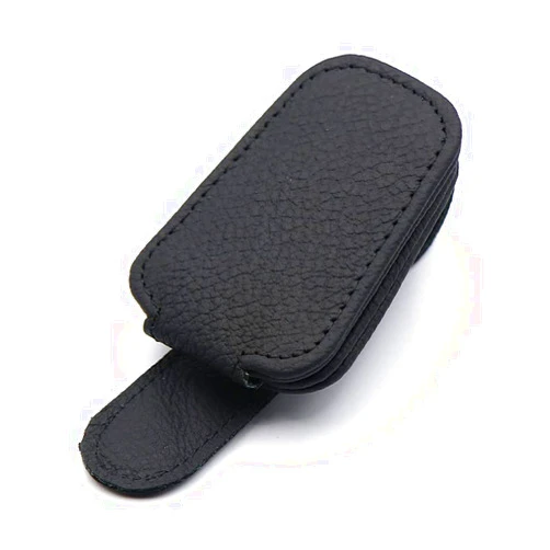 YOXCAN Leather Sunglass Holder for Car Sun Visor,Magnetic Glasses Eyeglass Hanger Clip for Car,Universal Glasses Holder for Car Visor Accessories